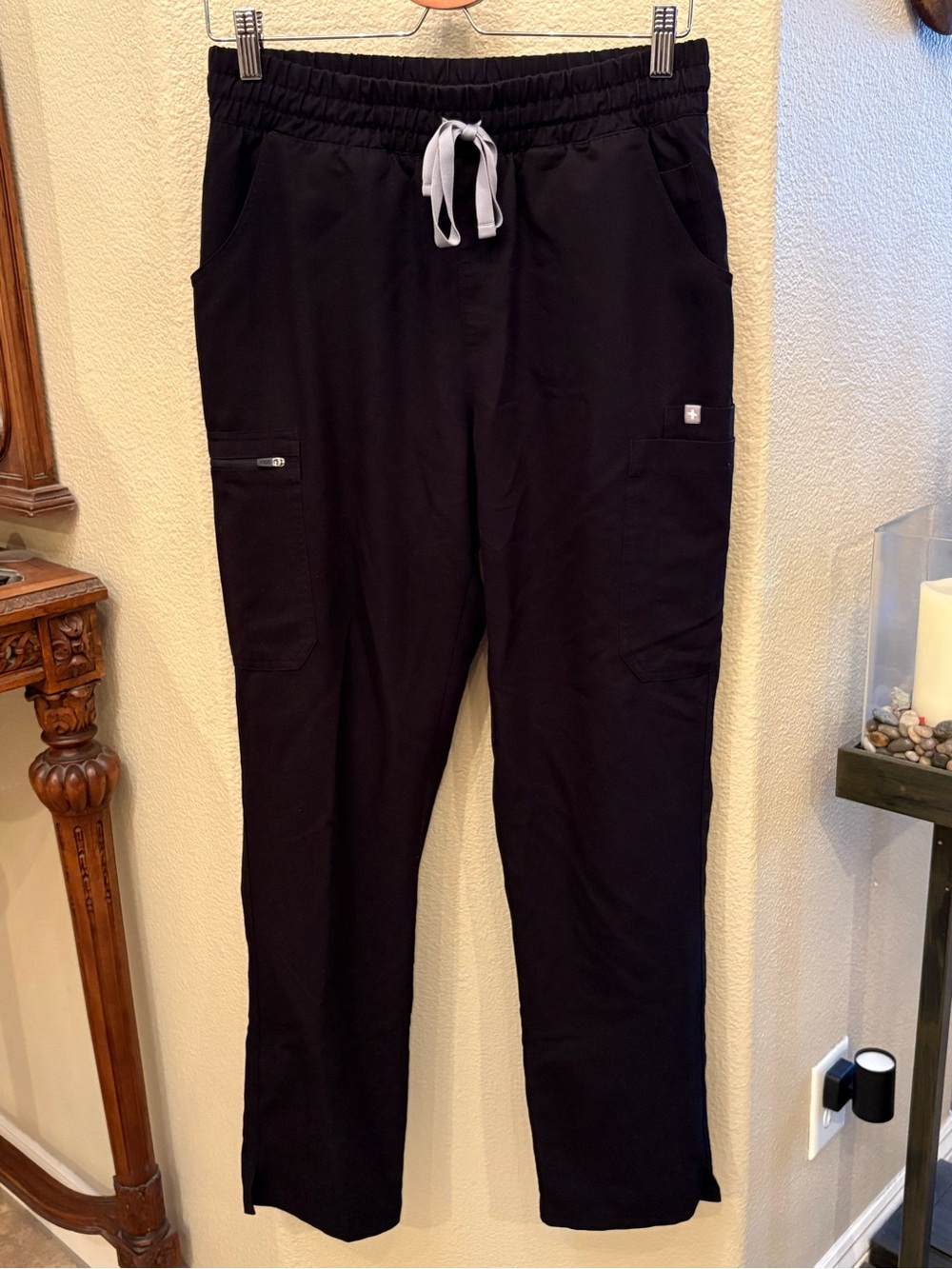 Figs Women Black Yola Skinny Technical Collection Scrub Pants Size Medium